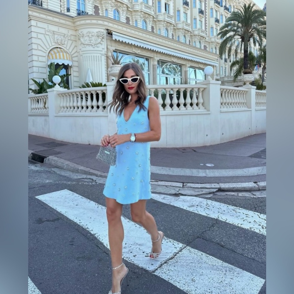 ZARA BLOGGERS’ FAVORITE BEADED JEWEL KNIT MINI DRESS